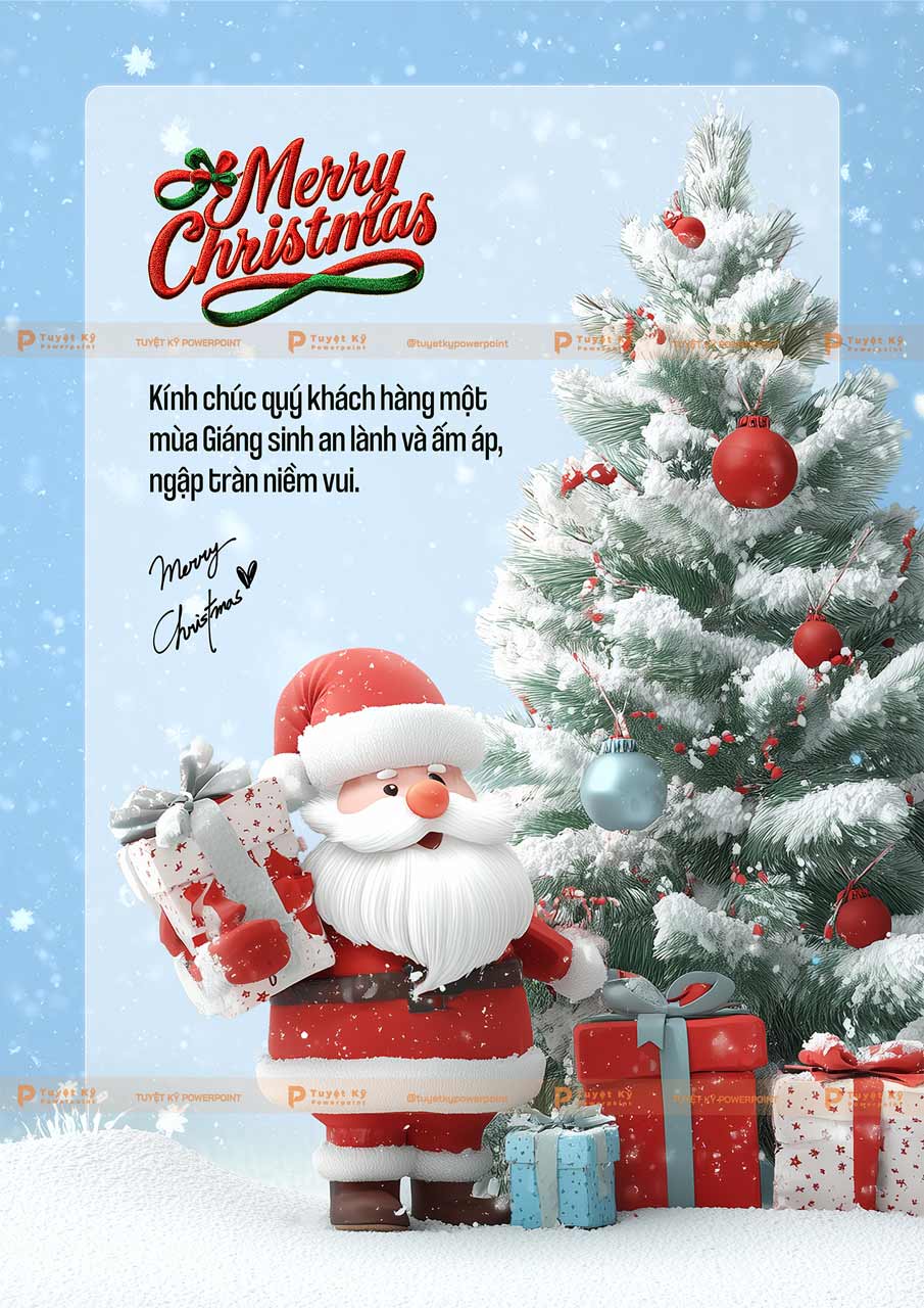 poster socail post chúc mừng giáng sinh