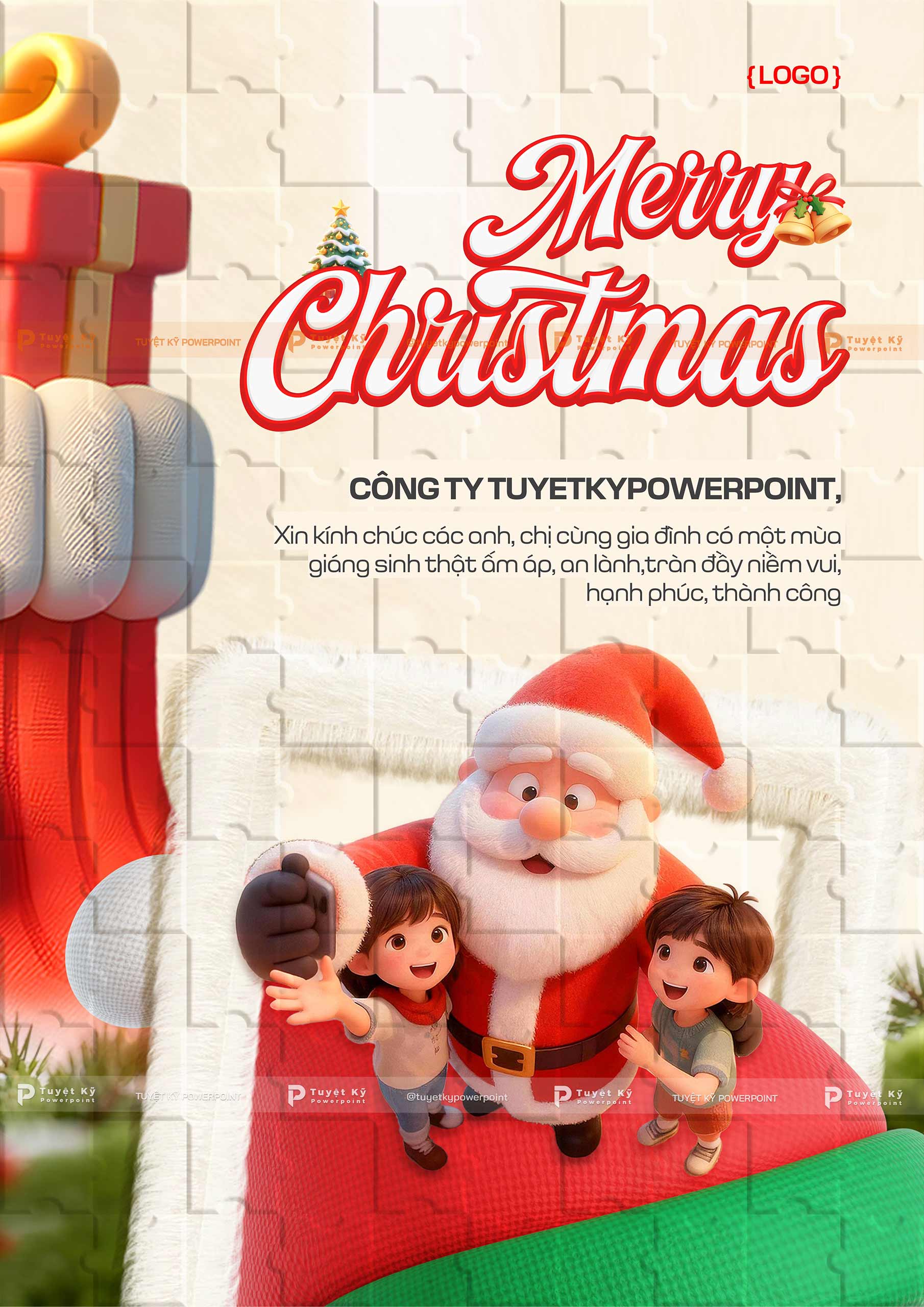 poster social post chúc mừng giáng sinh noel