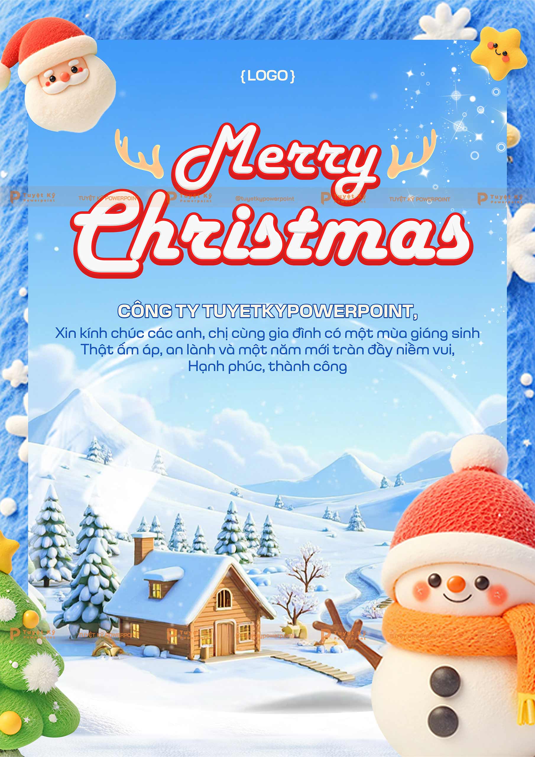 poster social post chúc mừng giáng sinh