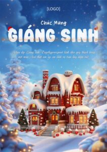 poster social post chúc mừng giáng sinh noel