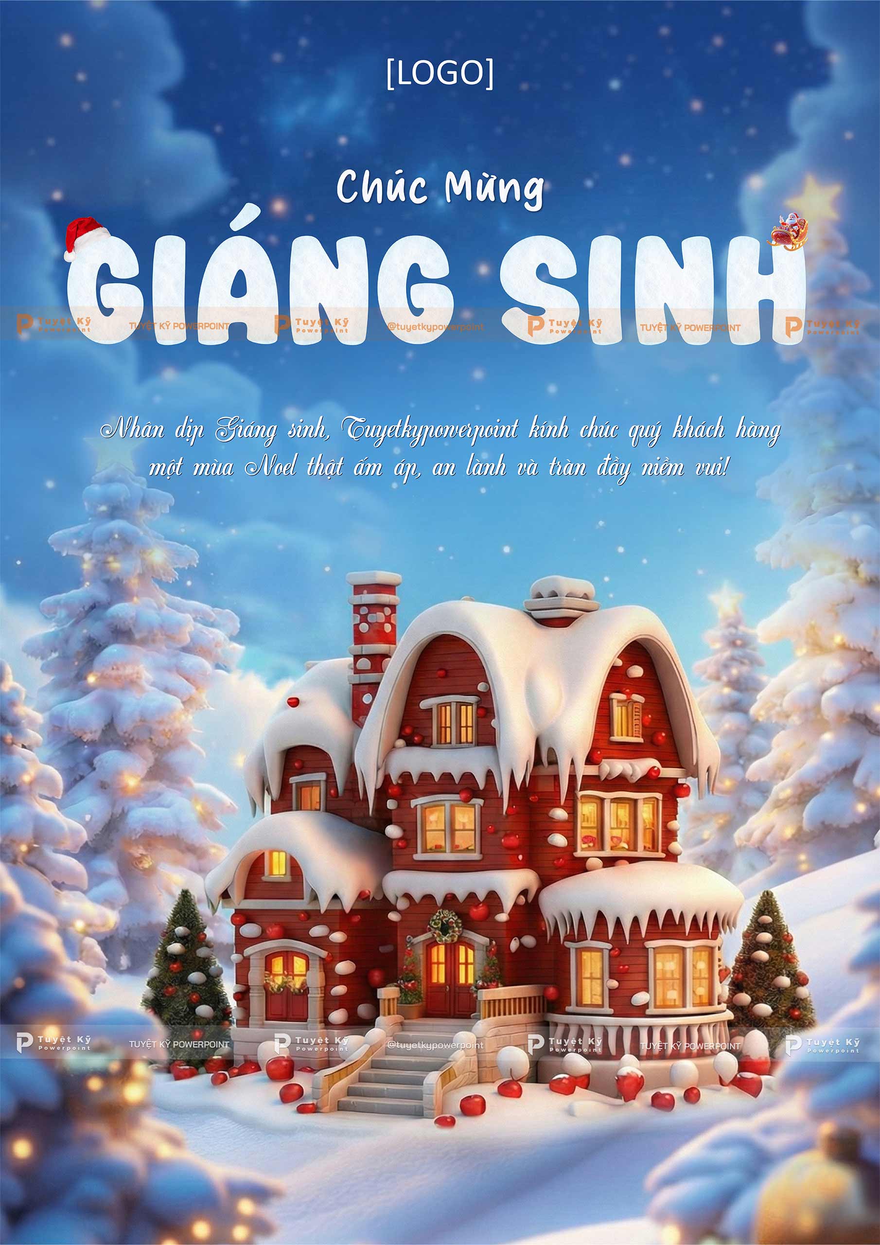 poster social post chúc mừng giáng sinh noel