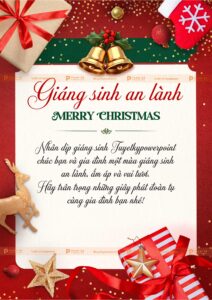 mẫu poster social post giáng sinh an lành