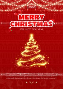 mẫu poster social post merry christmas and happy new year