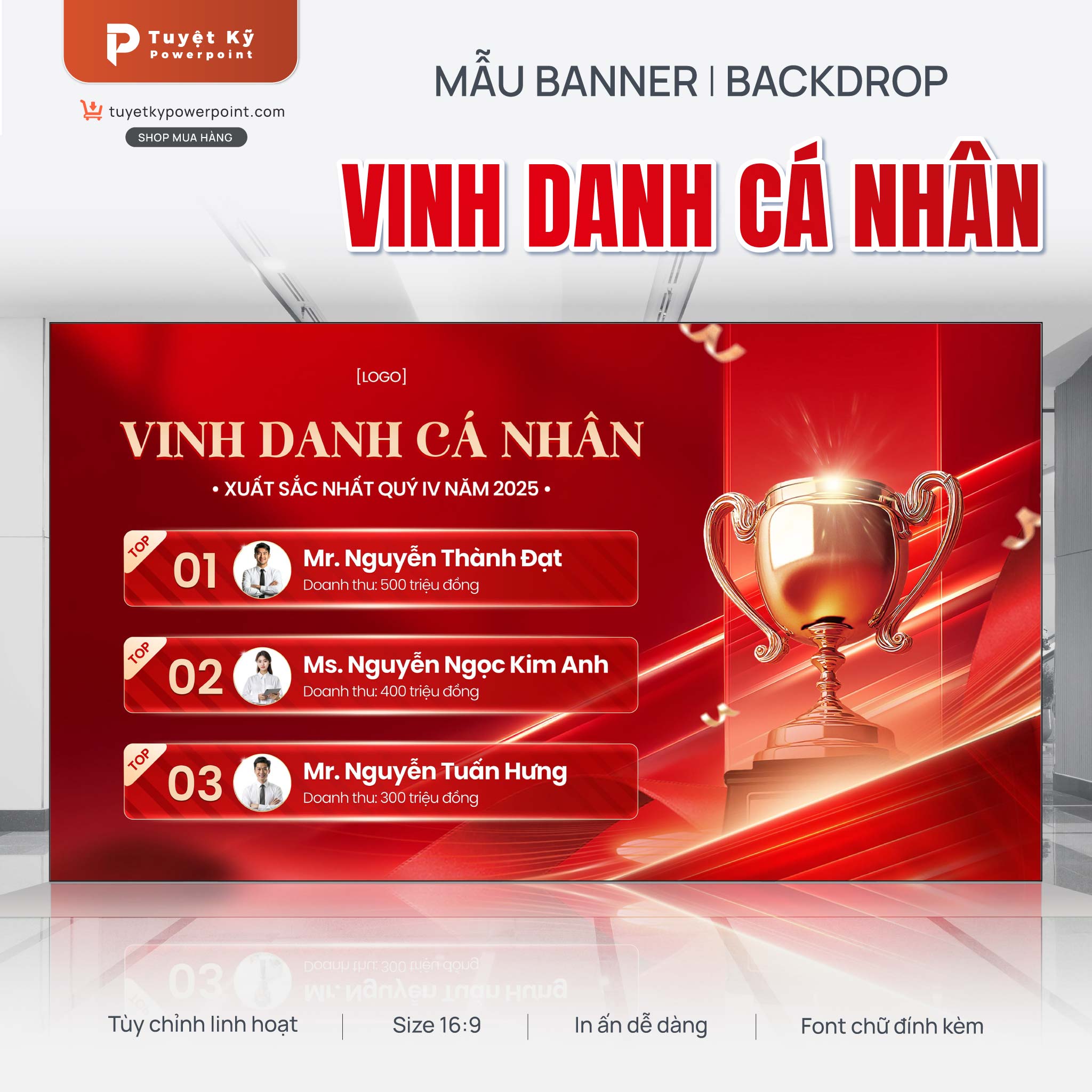 backdrop banner vinh danh top 3
