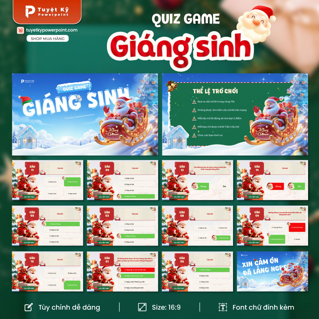 quiz game giáng sinh noel
