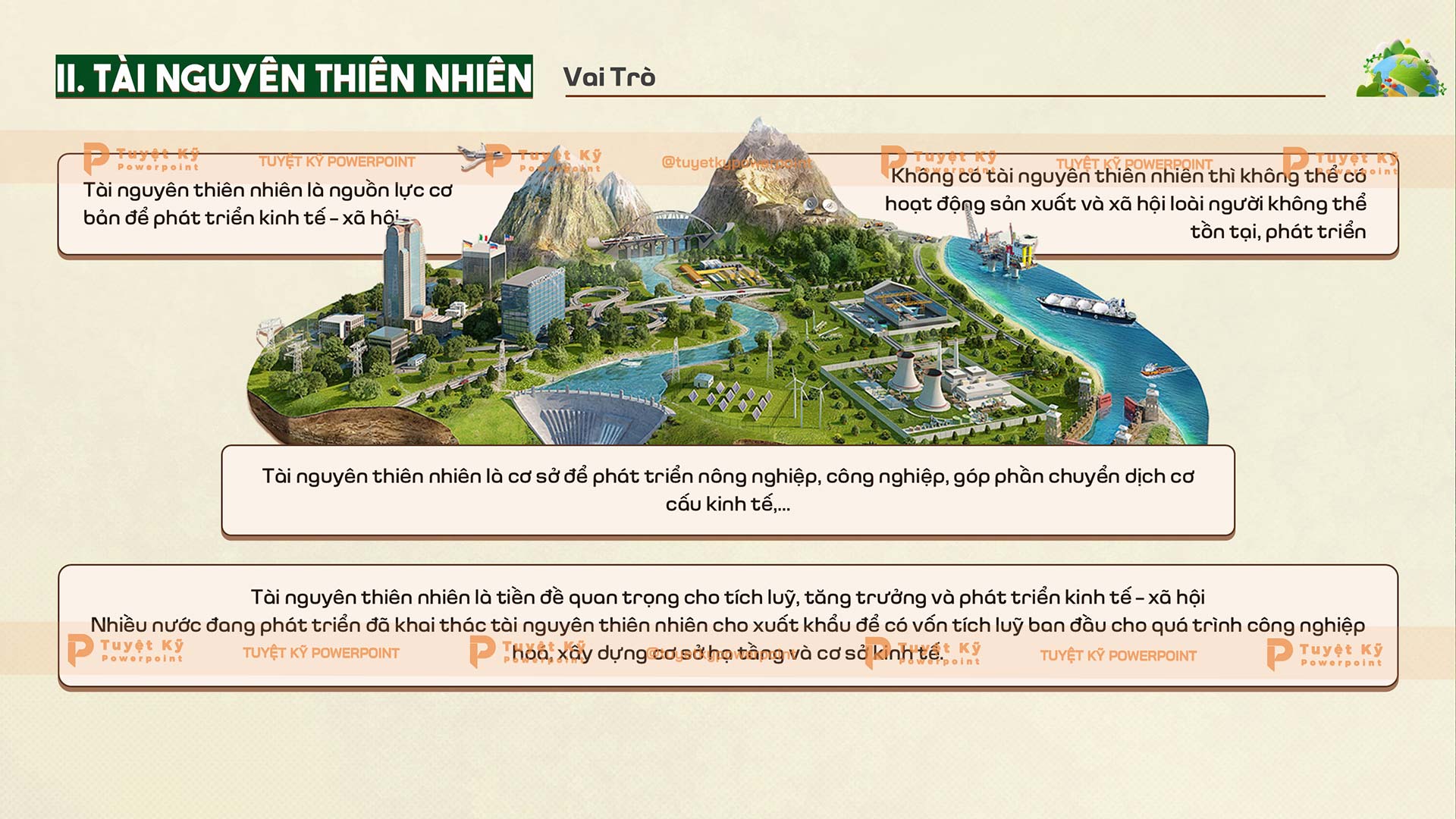 vai trò của tài nguyên thiên nhiên