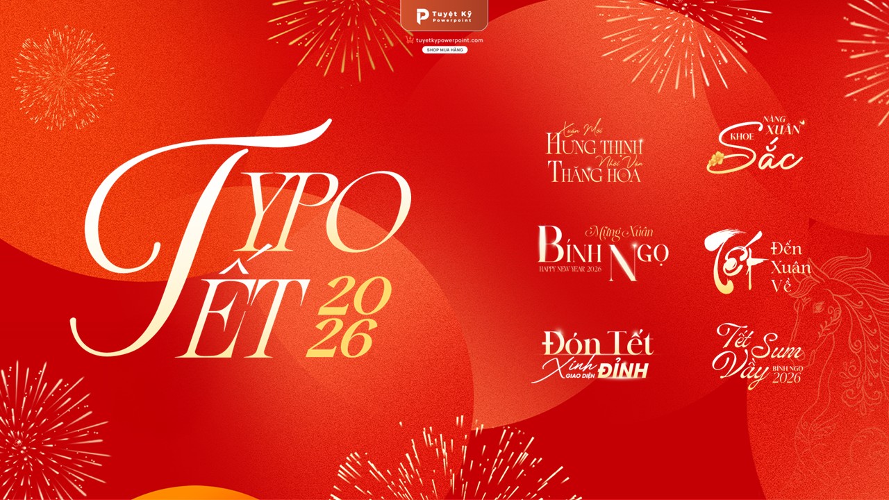 Tổng hợp Typography Tết Bính Ngọ 2026