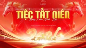 backdrop banner tiệc tất niên