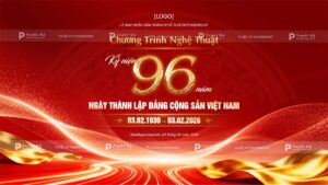 backdrop banner văn nghệ kỷ niệm 96 năm thành lập đảng