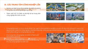 các trung tâm công nghiệp lớn