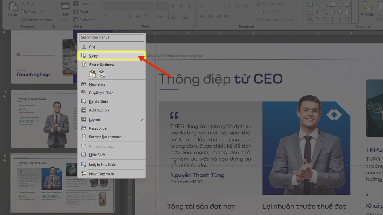 cách coppy slide trong powerpoint giữ nguyên hiệu ứng dễ áp dụng