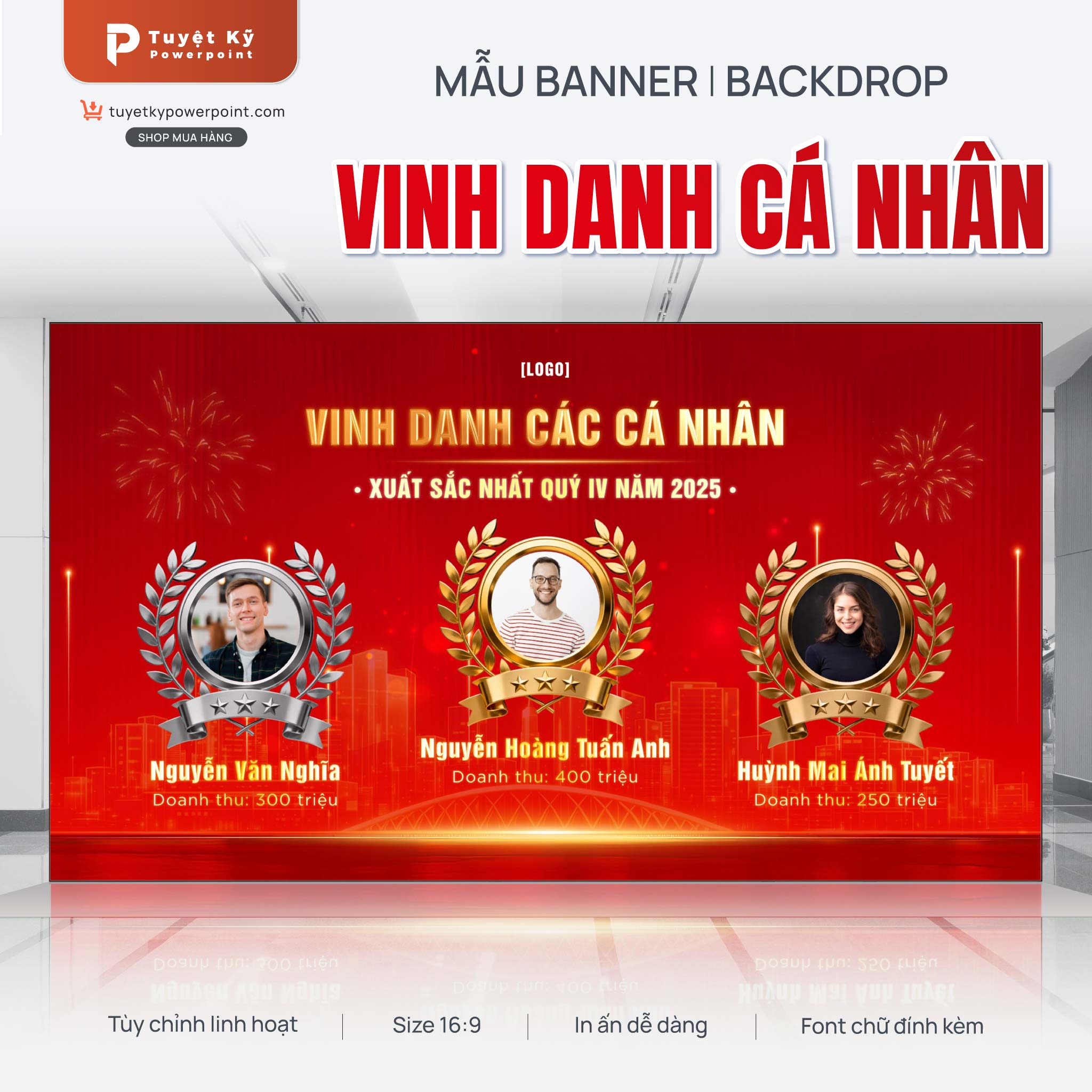backdrop banner vinh danh cá nhân