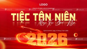 backdrop banner tiệc tất niên 2026