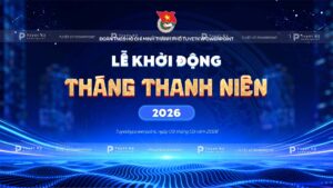 backdrop banner lễ khởi động tháng thanh niên