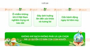 kết luận về ô nhiễm không khí