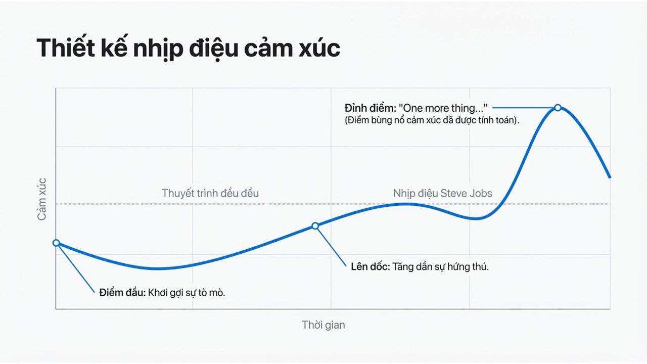 Hơn cả trình bày, Jobs dẫn dắt cảm xúc