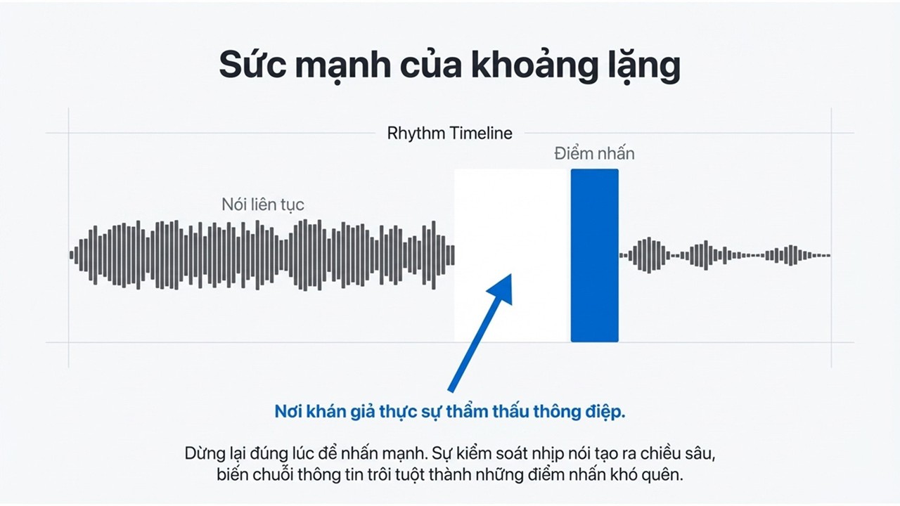 Khoảng lặng cũng là một phần của bài thuyết trình