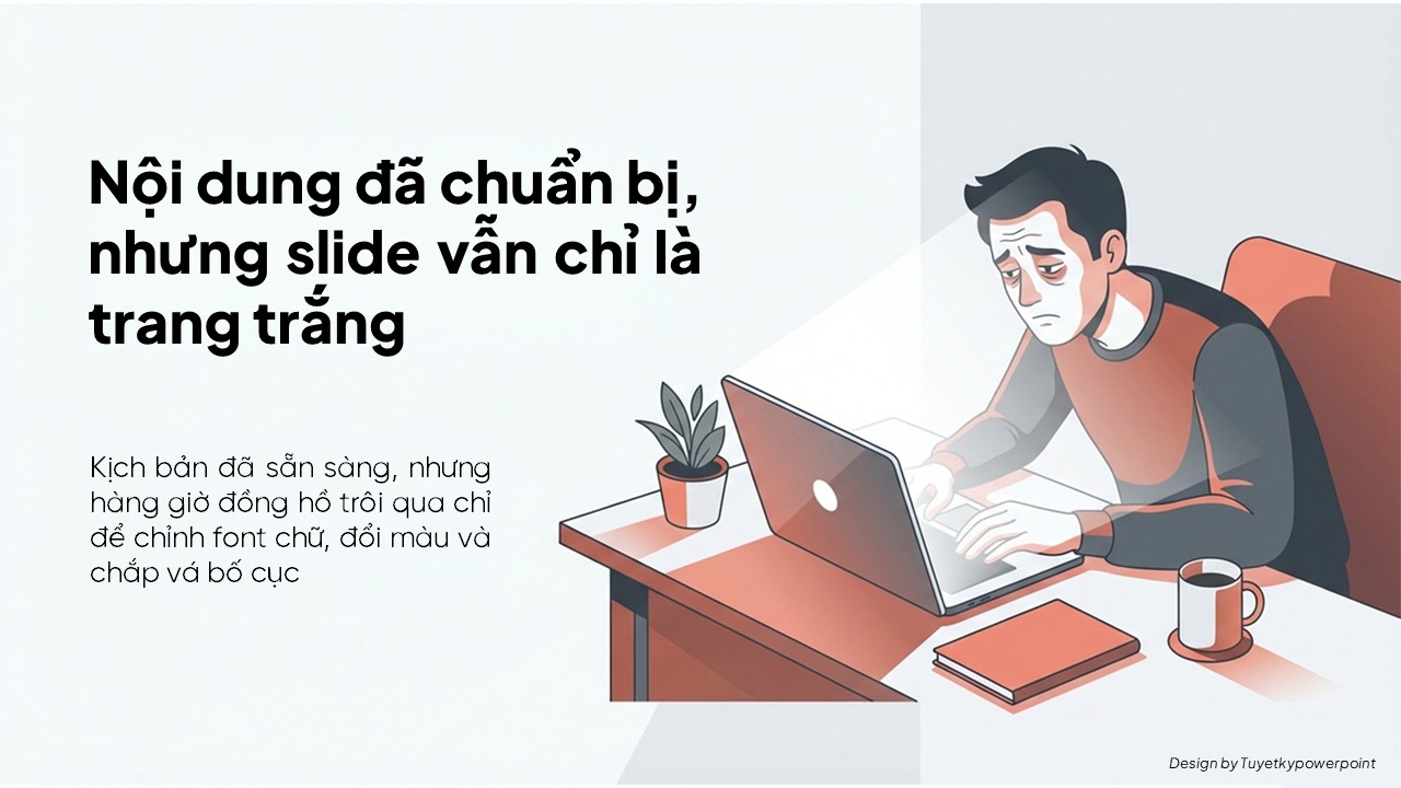 Mất nhiều thời gian thiết kế với "slide trắng"