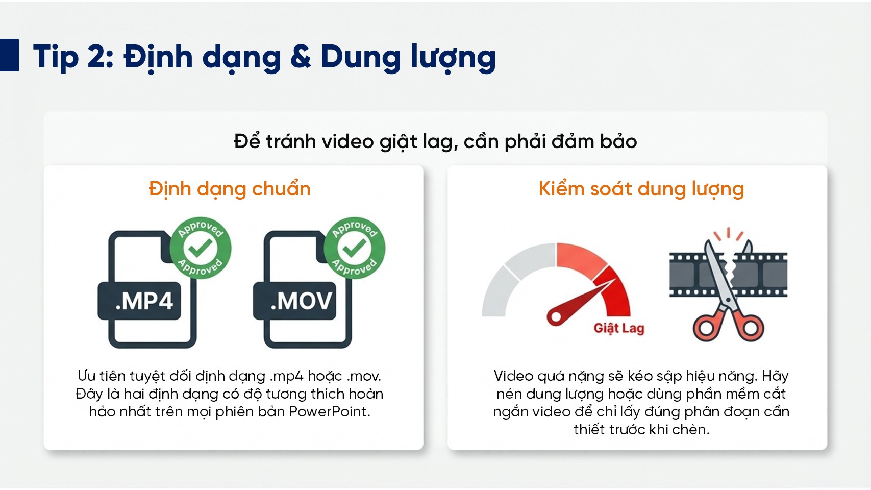 Tip 2: Định dạng & Dung lượng
