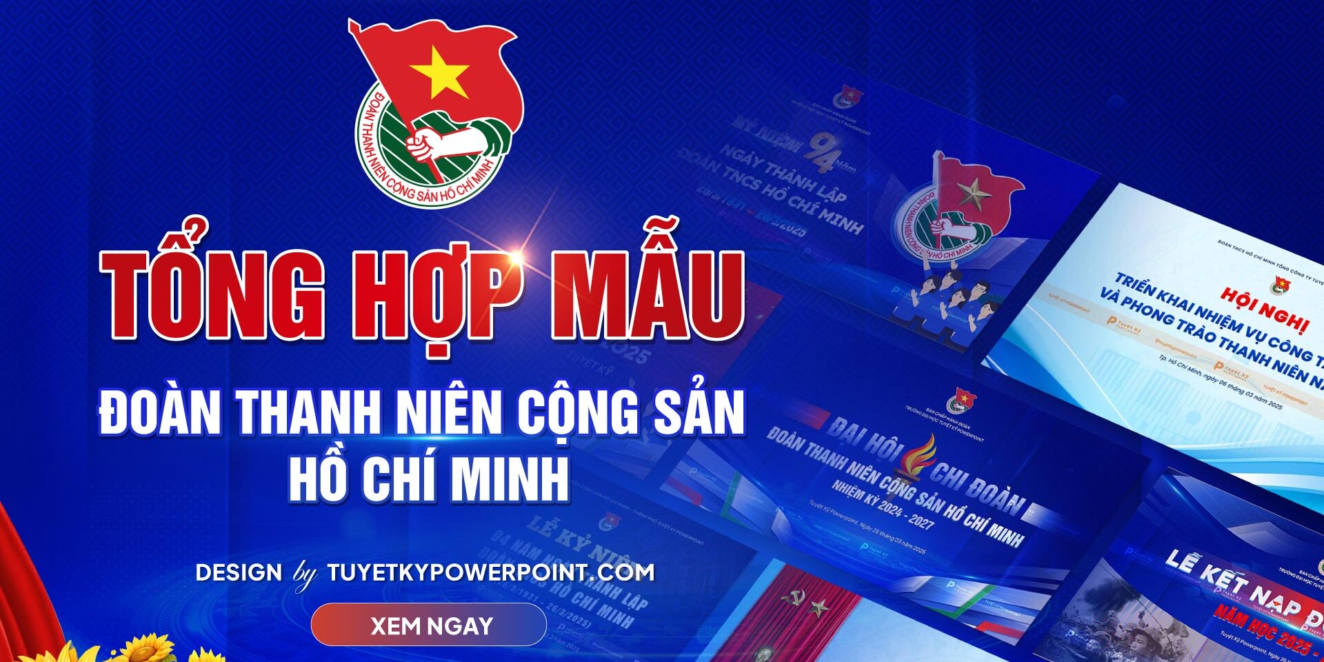 Tổng hợp mẫu phông nền đoàn thanh niên cộng sản hồ chí minh