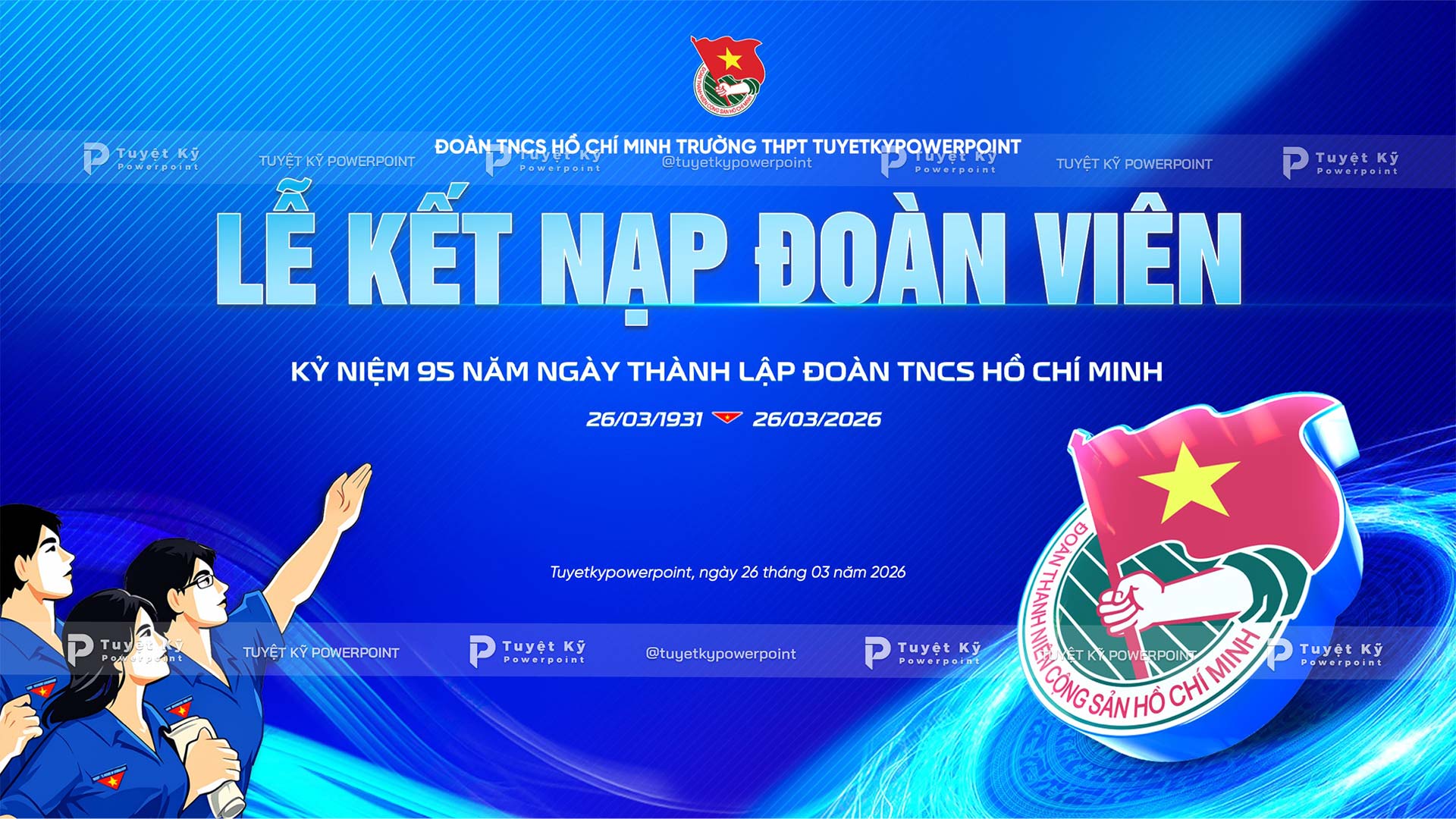 Backdrop lễ kết nạp đoàn viên
