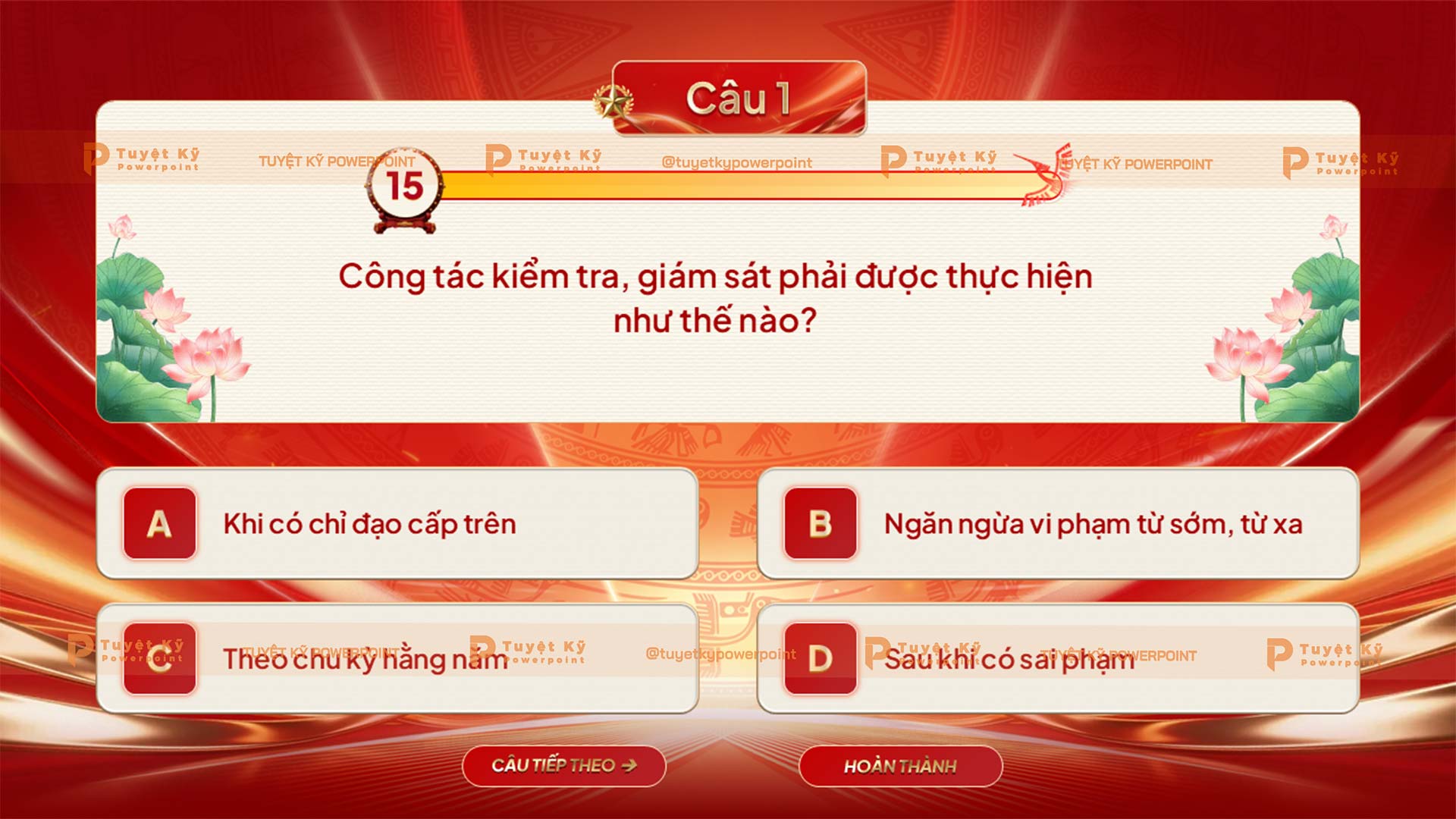 Mẫu slide quiz game hội thi