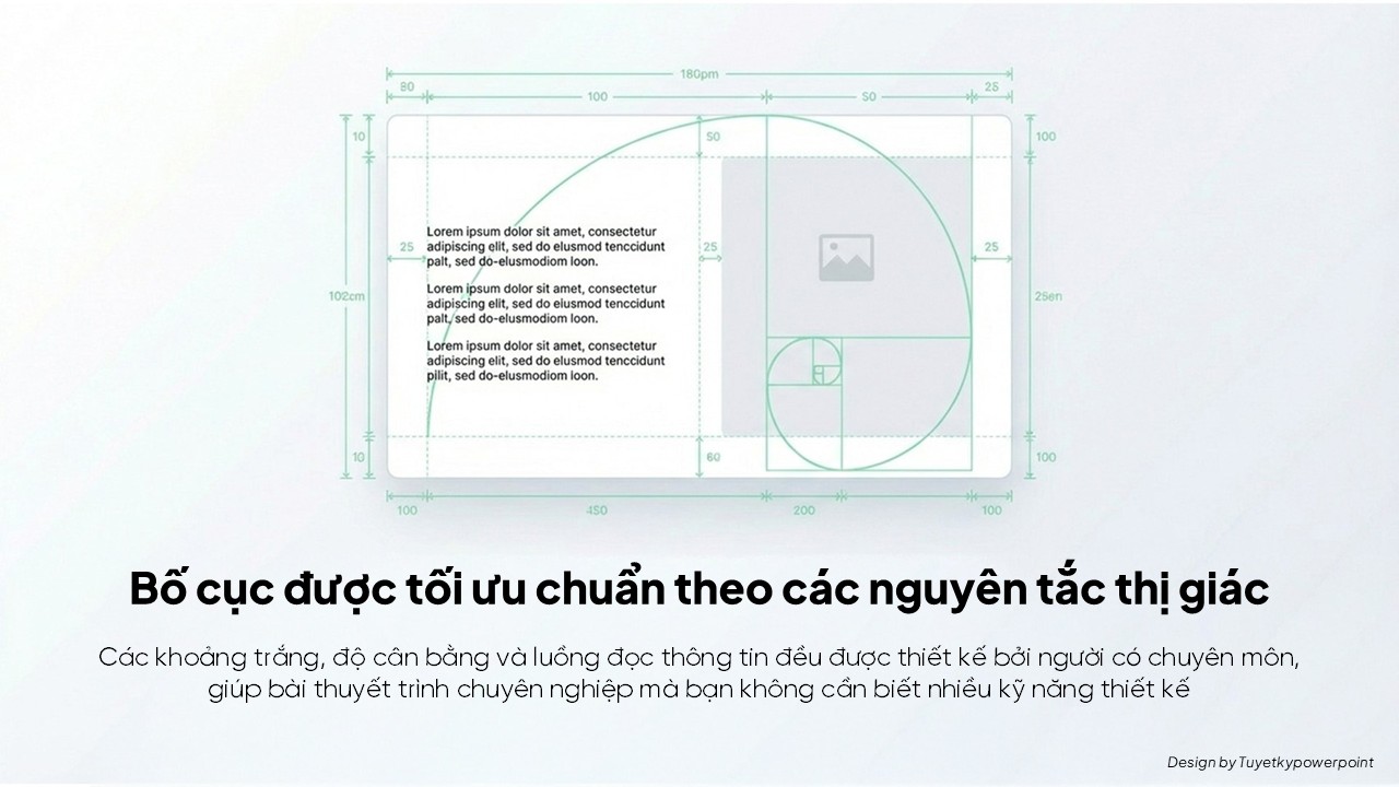 Bố cục thiết kế được tối ưu sẵn