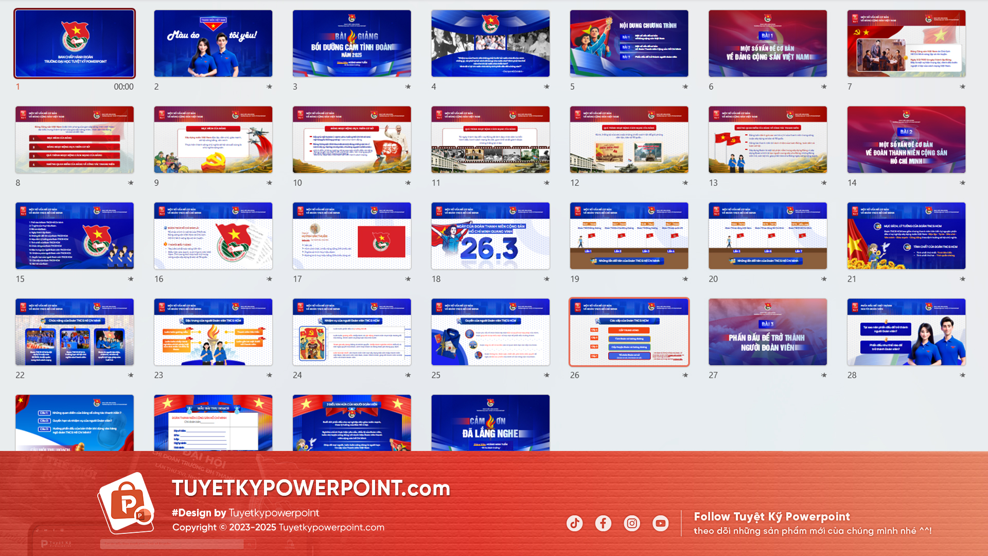 Mẫu slide cảm tình Đoàn