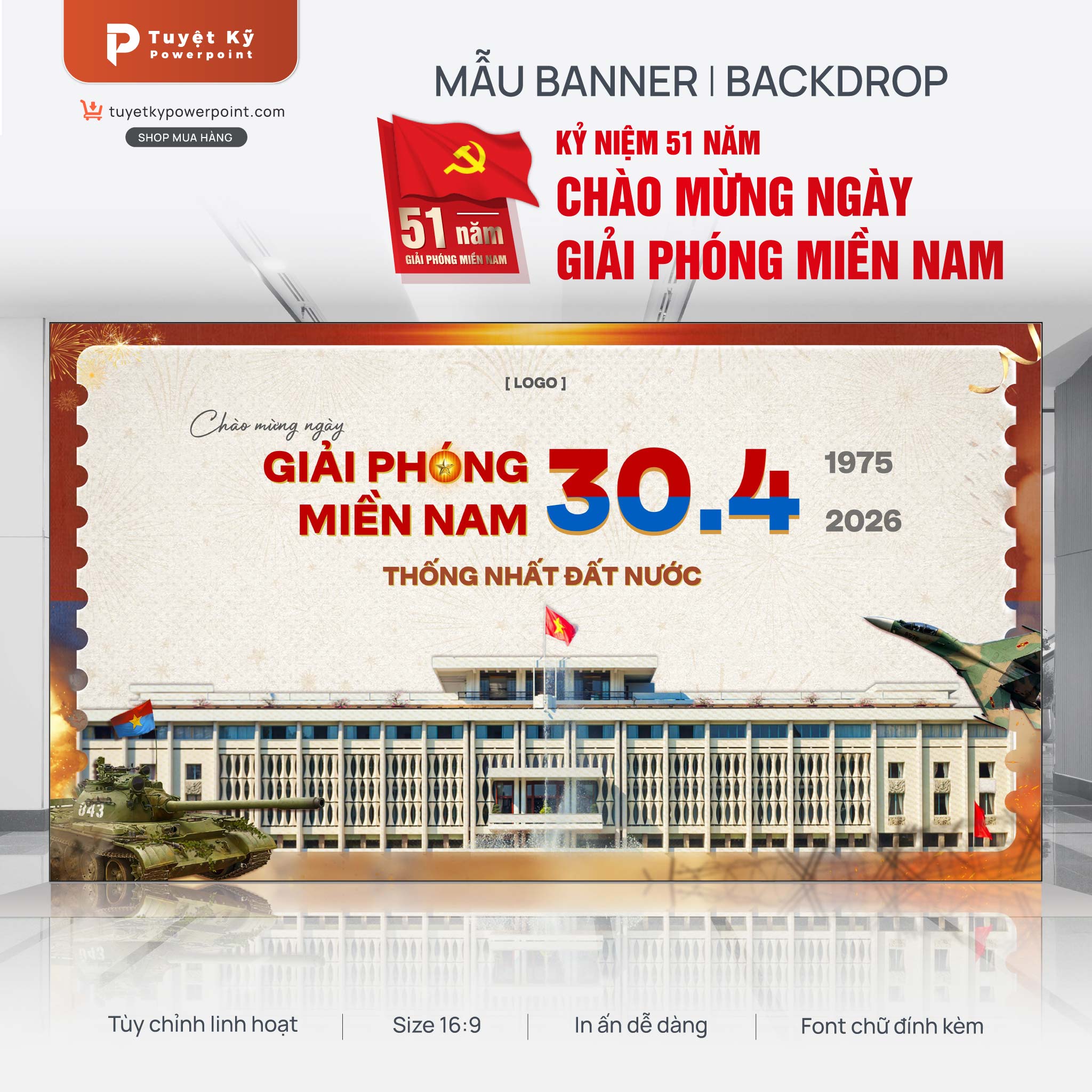 backdorp banner giải phóng miền nam 30/4