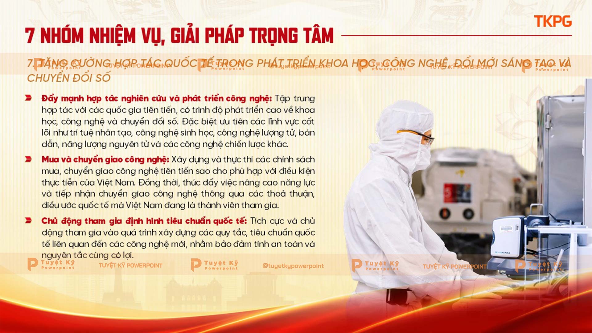 7 nhóm nhiệm vụ giải pháp trọng tâm nghị quyết 57-NQ/TW của Bộ Chính Trị