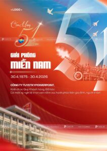 mẫu poster social post chào mừng ngày giải phóng miền nam 30/4