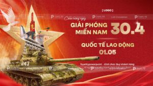backdrop banner giải phóng miền nam quốc tế lao động