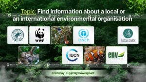 slide tiếng anh tổ chức bảo vệ môi trường