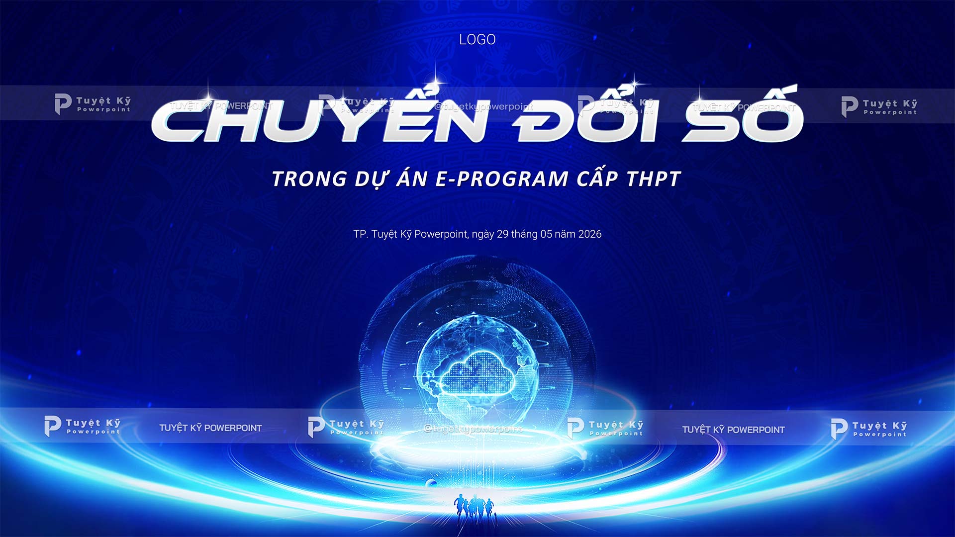 Backdrop/Banner Chuyển Đổi Số Trong Dự Án E-Program Cấp THPT