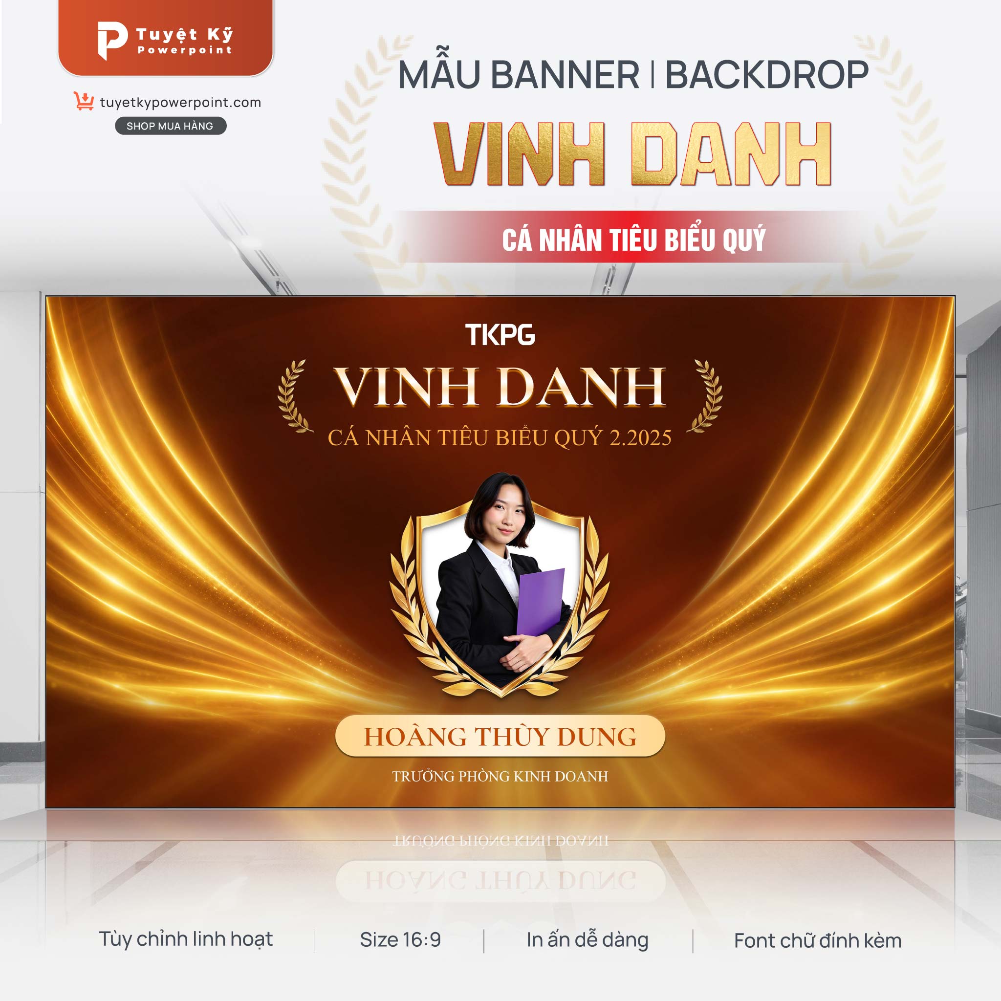 Backdrop Vinh danh cá nhân tiêu biểu