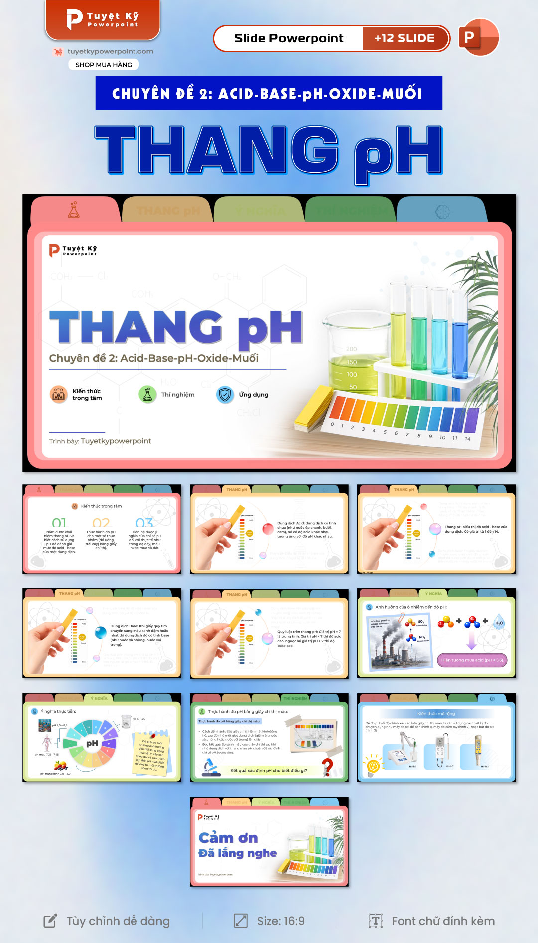 mẫu slide thang pH