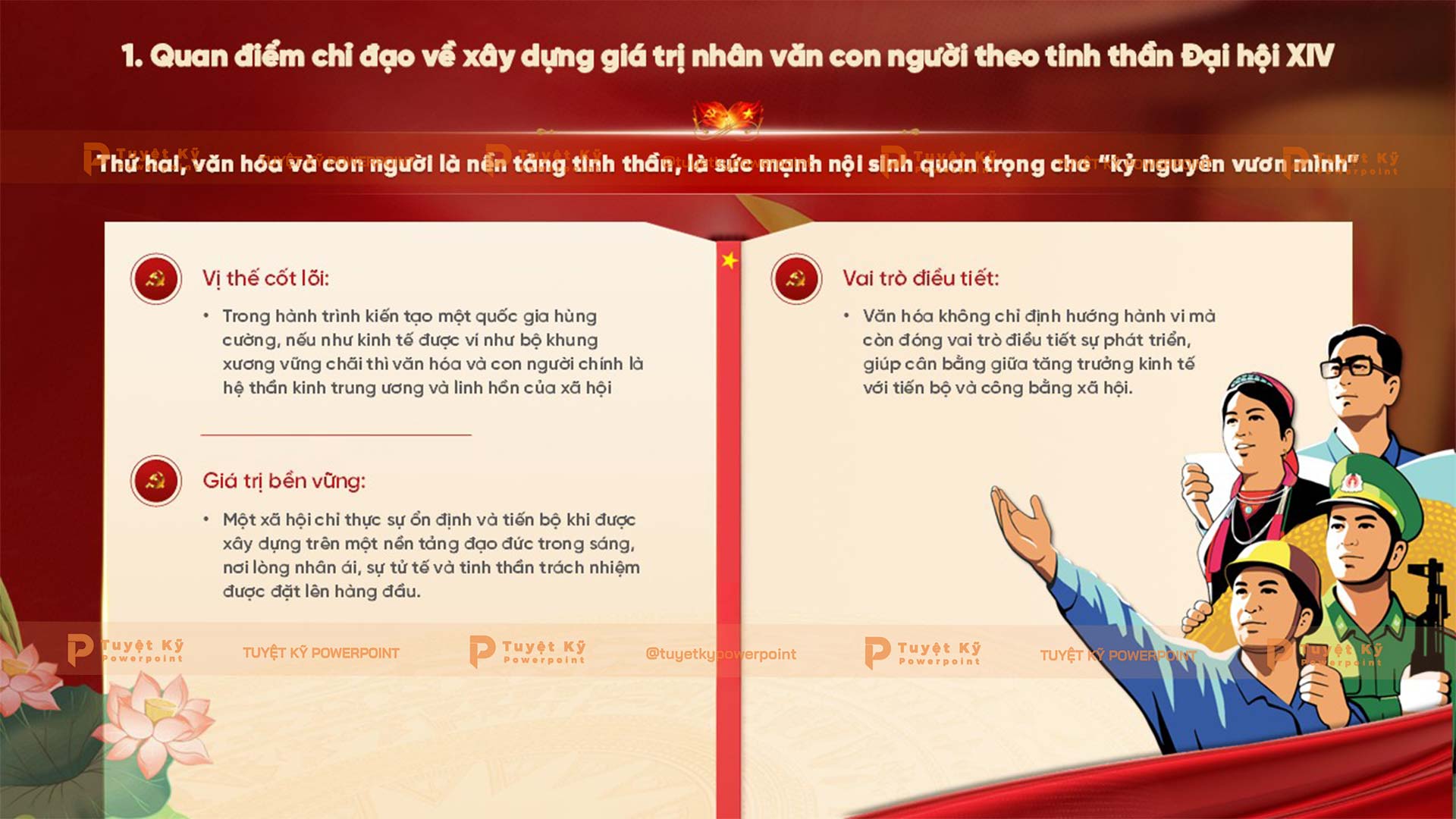 Quan điểm chỉ đạo về xây dựng giá trị nhân văn con người theo tinh thần Đại hội XIV