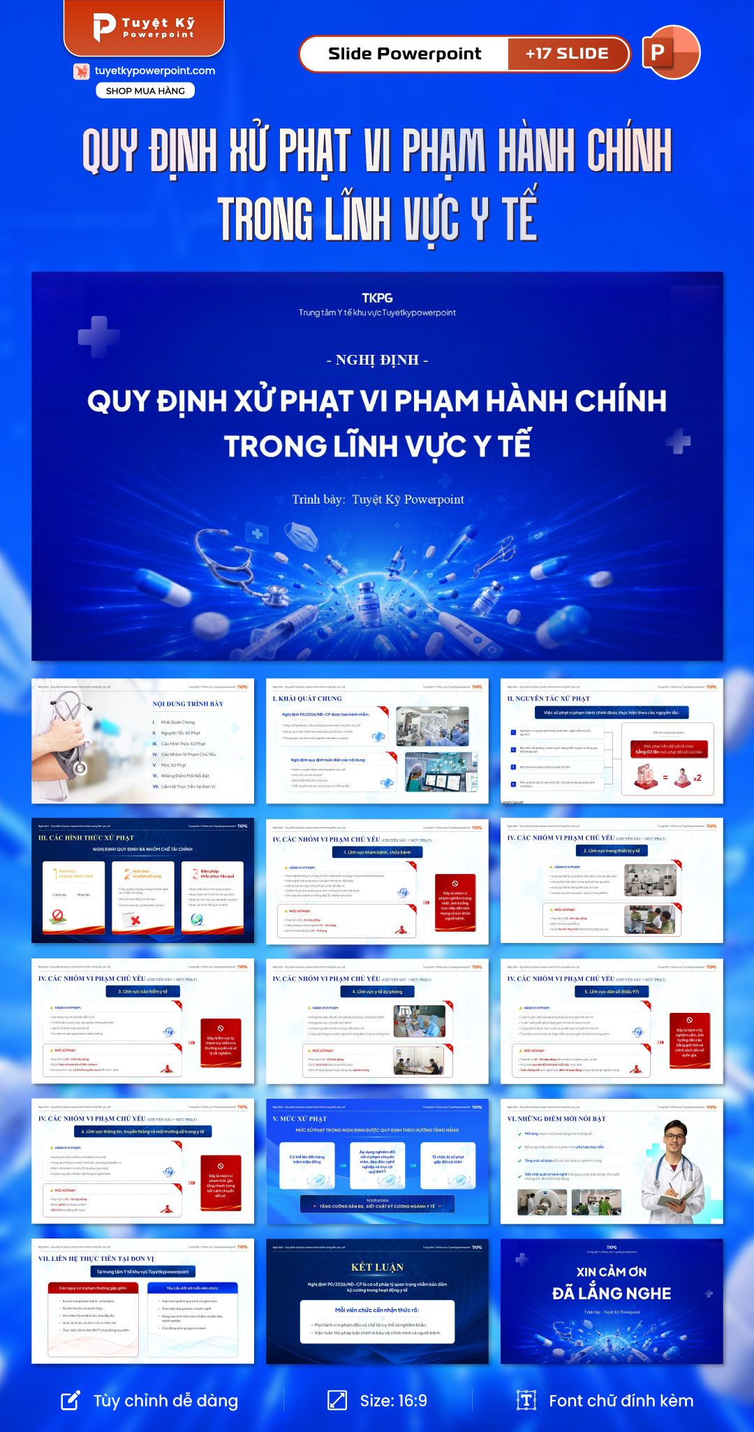 Mẫu slide Nghị định quy định xử phạt vi phạm hành chính trong lĩnh vực y tế