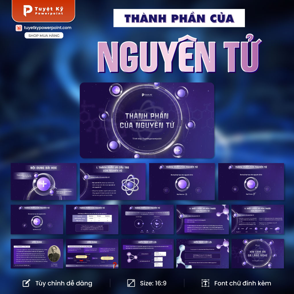 slide thành phần của nguyên tử