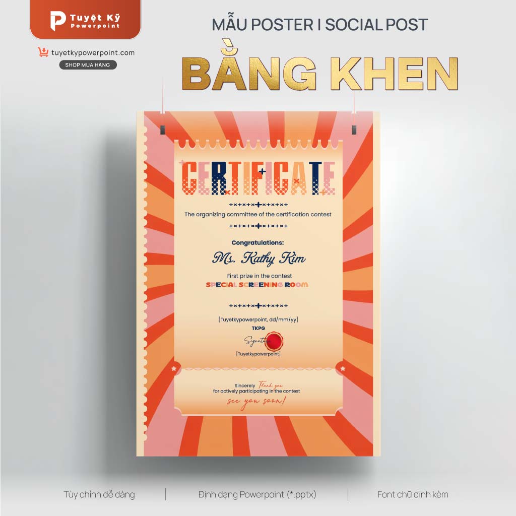 mẫu bằng khen nghệ thuật