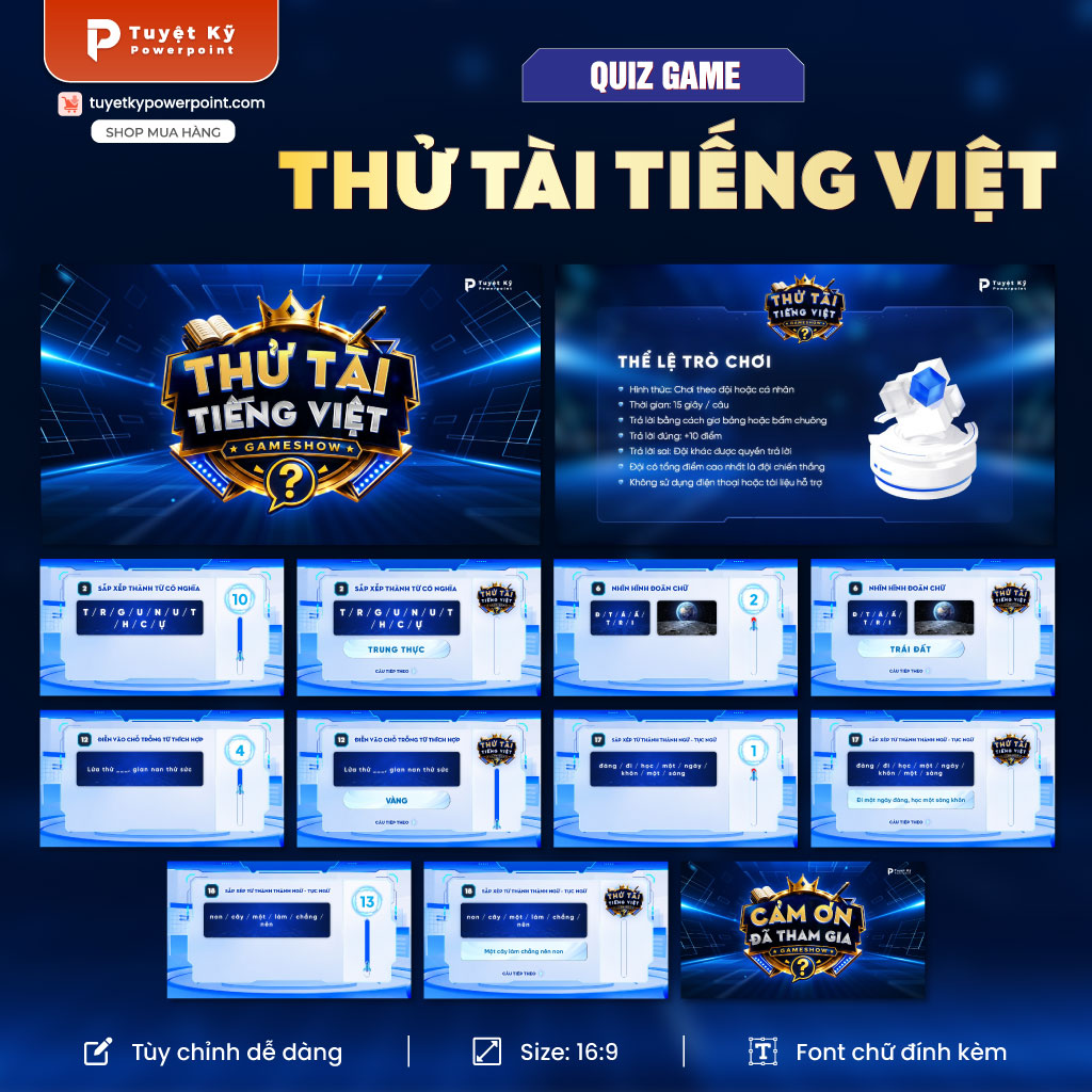 Slide Quiz Game Thử Tài Tiếng Việt