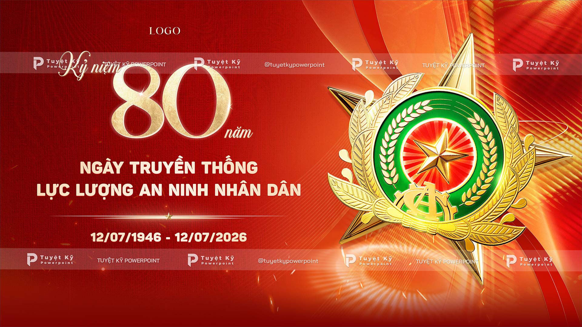 backdrop banner 80 năm ngày truyền thống lực lượng an ninh nhân dân