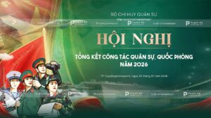 backdrop banner hội nghị tổng kết công tác quân sự quốc phòng