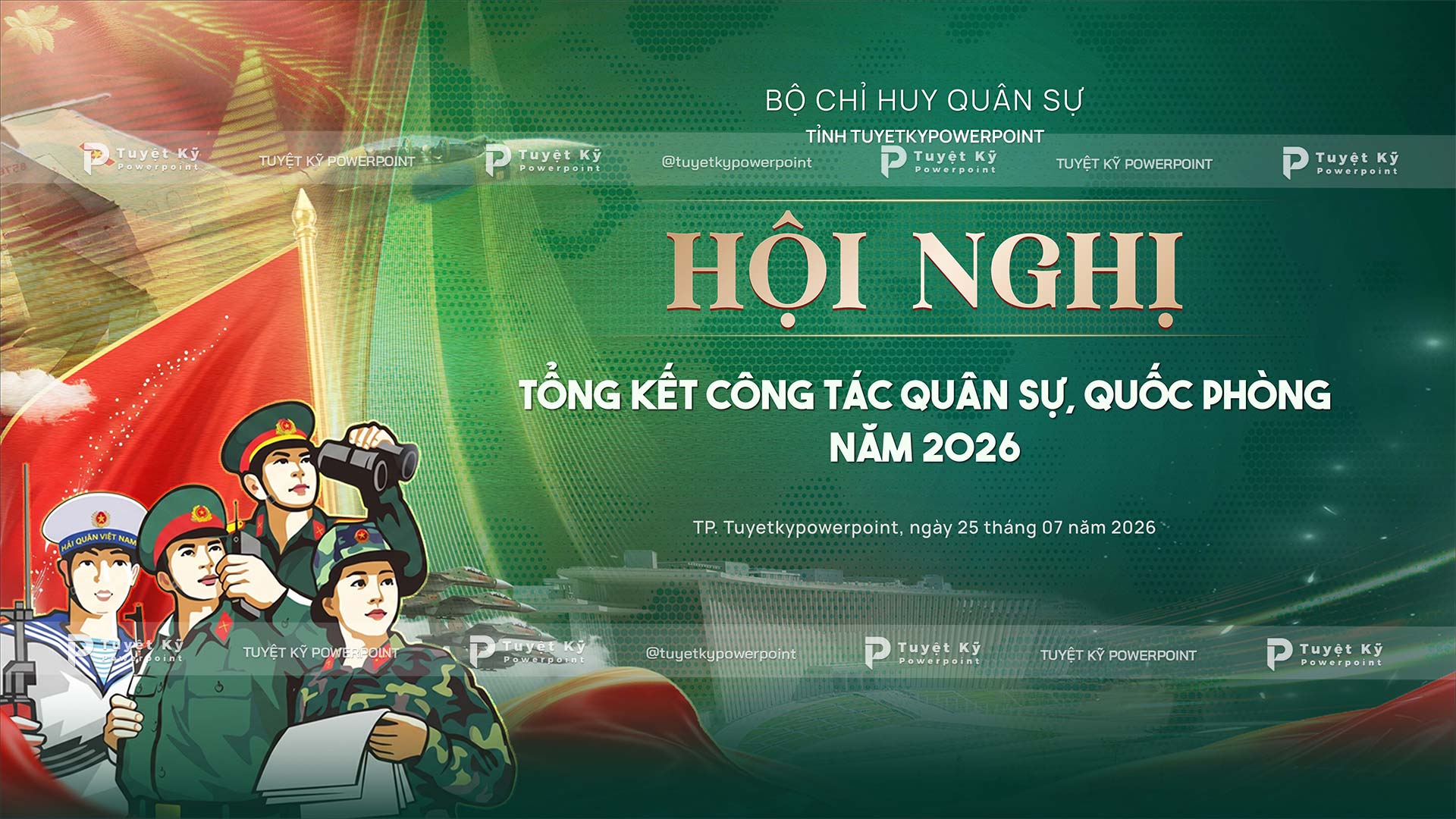 backdrop banner hội nghị tổng kết công tác quân sự quốc phòng