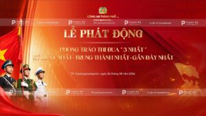 backdrop banner lễ phát động phong trào thi đua 3 nhất
