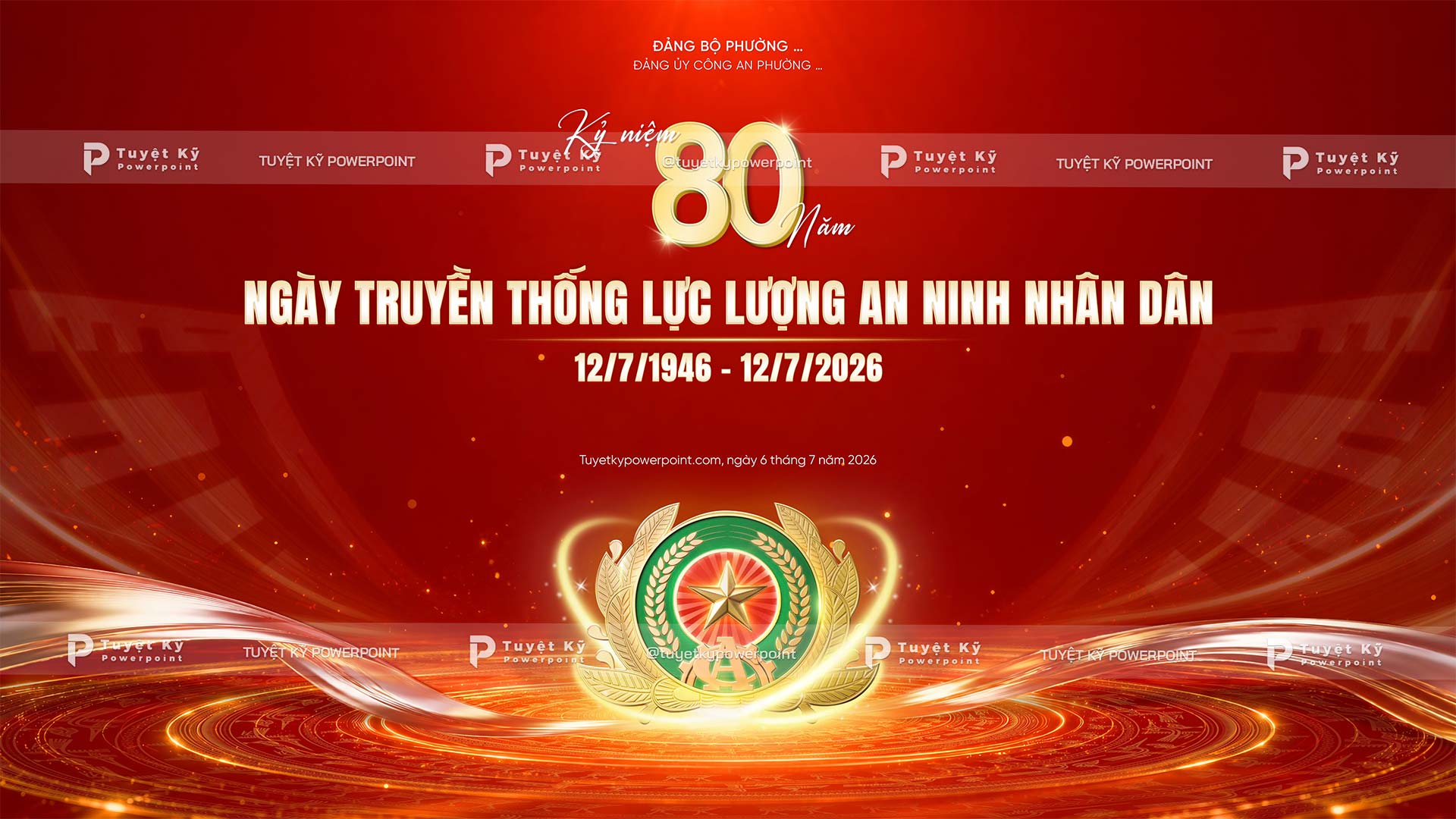 backdrop banner ngày truyền thống lực lượng an ninh nhân dân