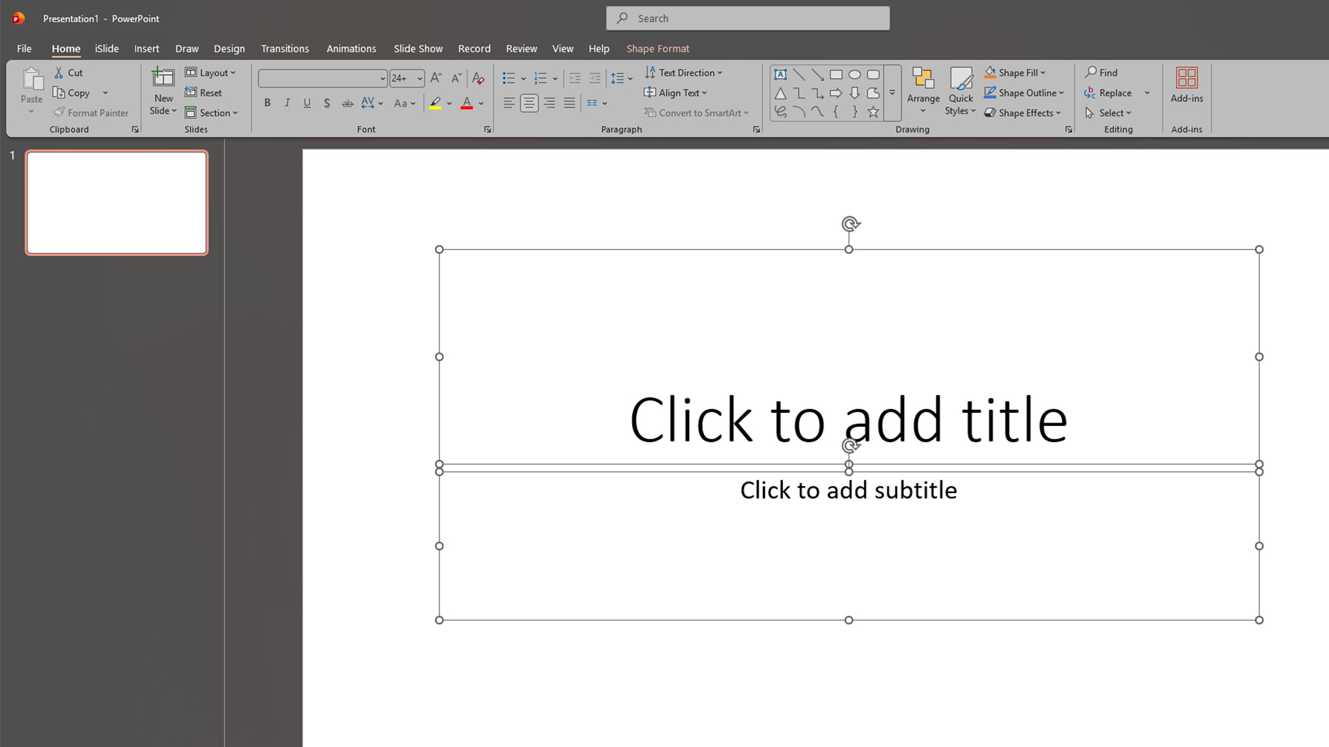 Bước 1: Mở PowerPoint và chọn slide cần chèn biểu đồ