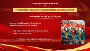 phương hướng và giải pháp xây dựng giai cấp công nhân hiện nay