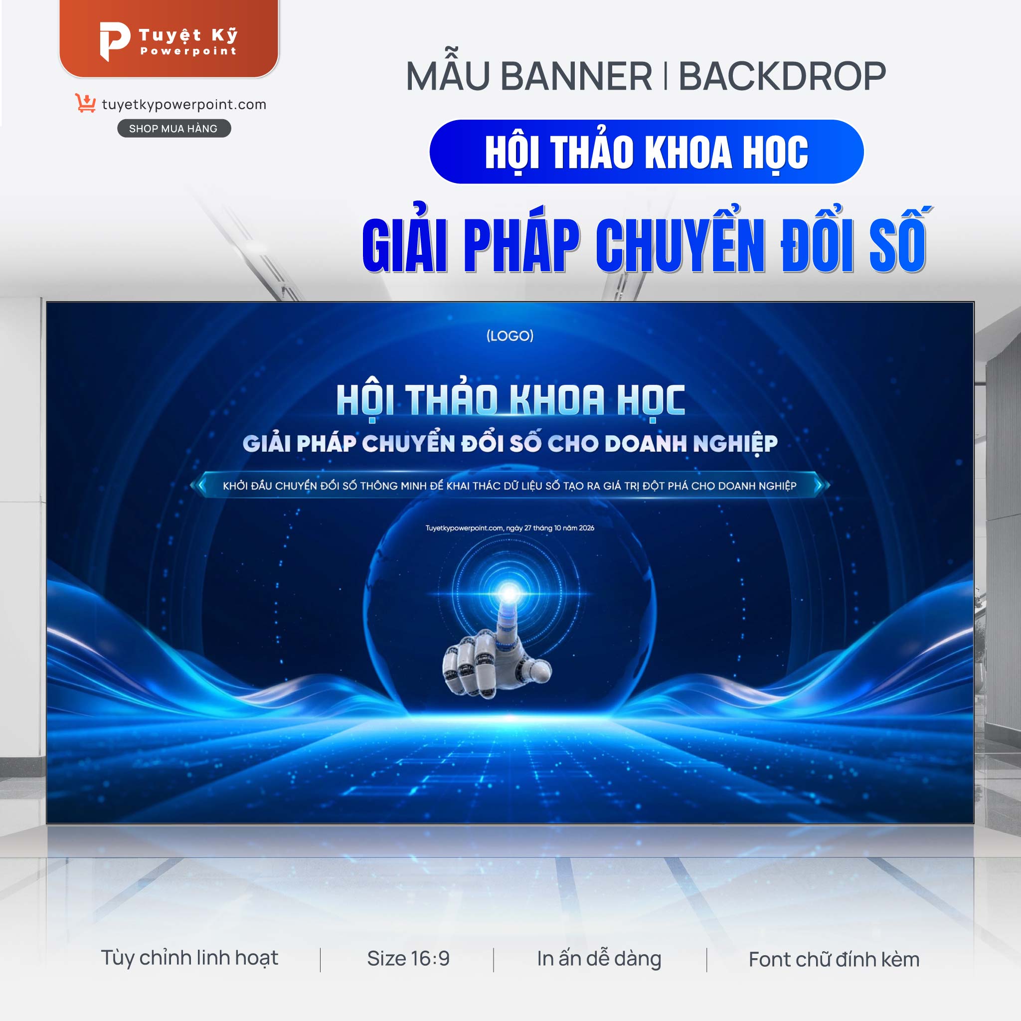 backdrop banner chuyển đổi số cho doanh nghiệp