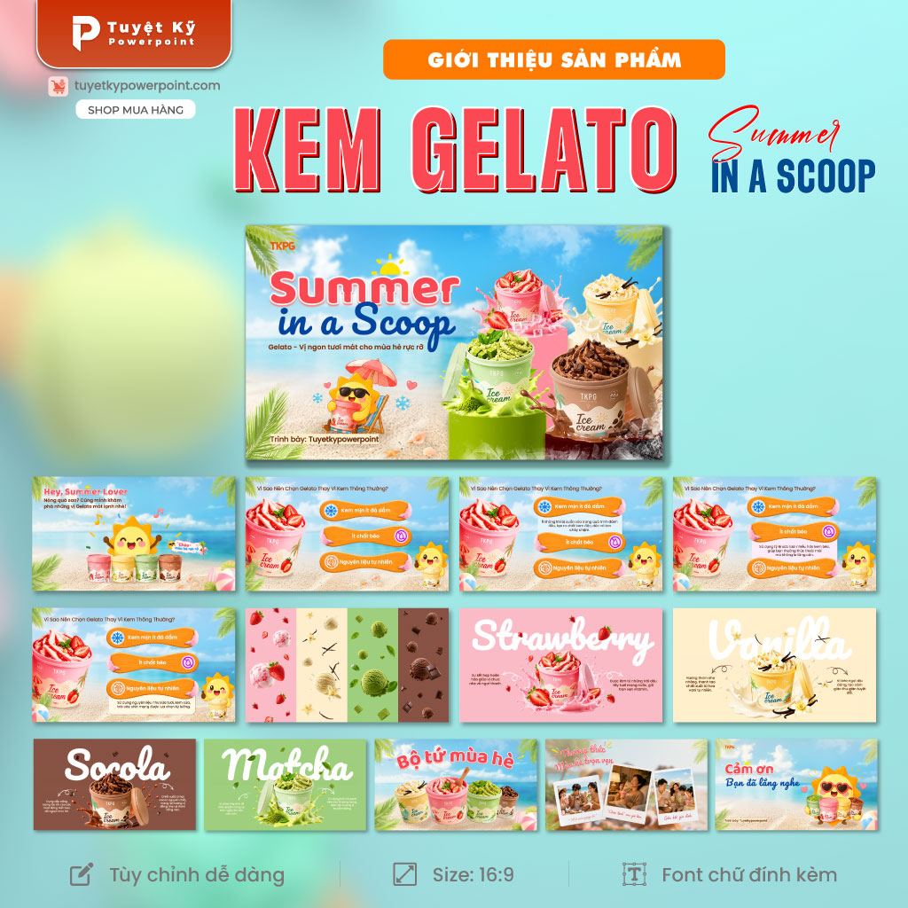 giới thiệu sản phẩm kem gelato